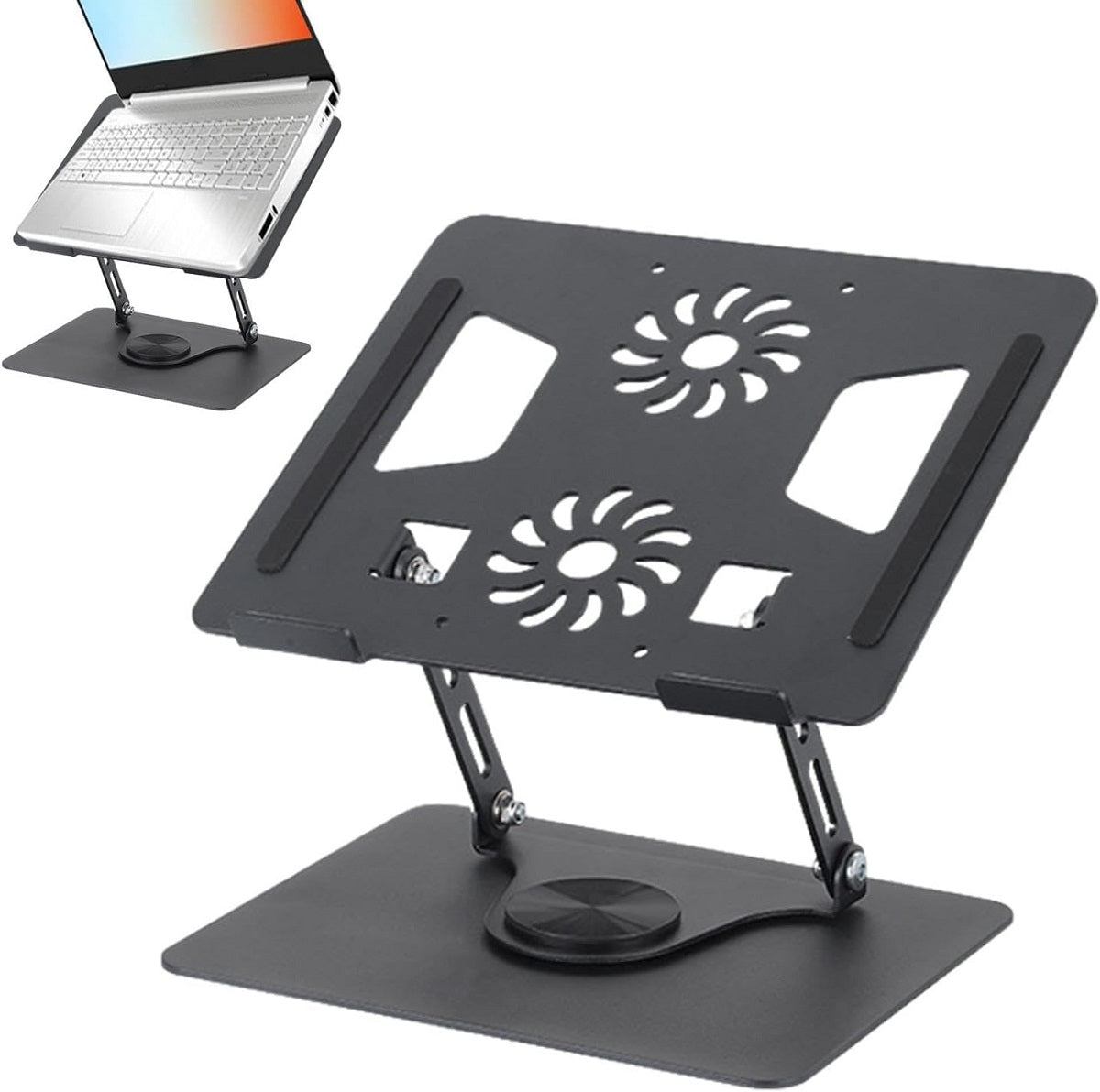 Support Pc et Tablette Universel 360° - Station d'Accueil Ajustable en Aluminium