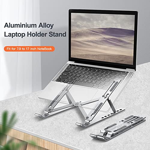 Support PC Portable Pliable Aluminium - Réglable 7 Niveaux