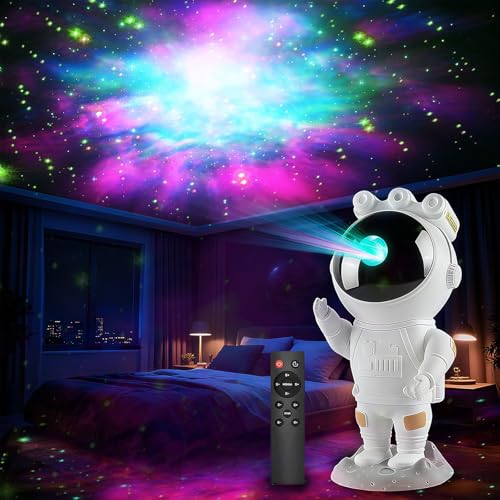 Projecteur Galaxie Astronaute LED - Veilleuse Étoiles avec Télécommande