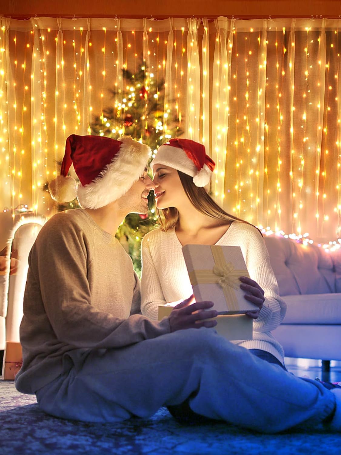 led lumineux pour rideau 3m sur 3m avec télécommande