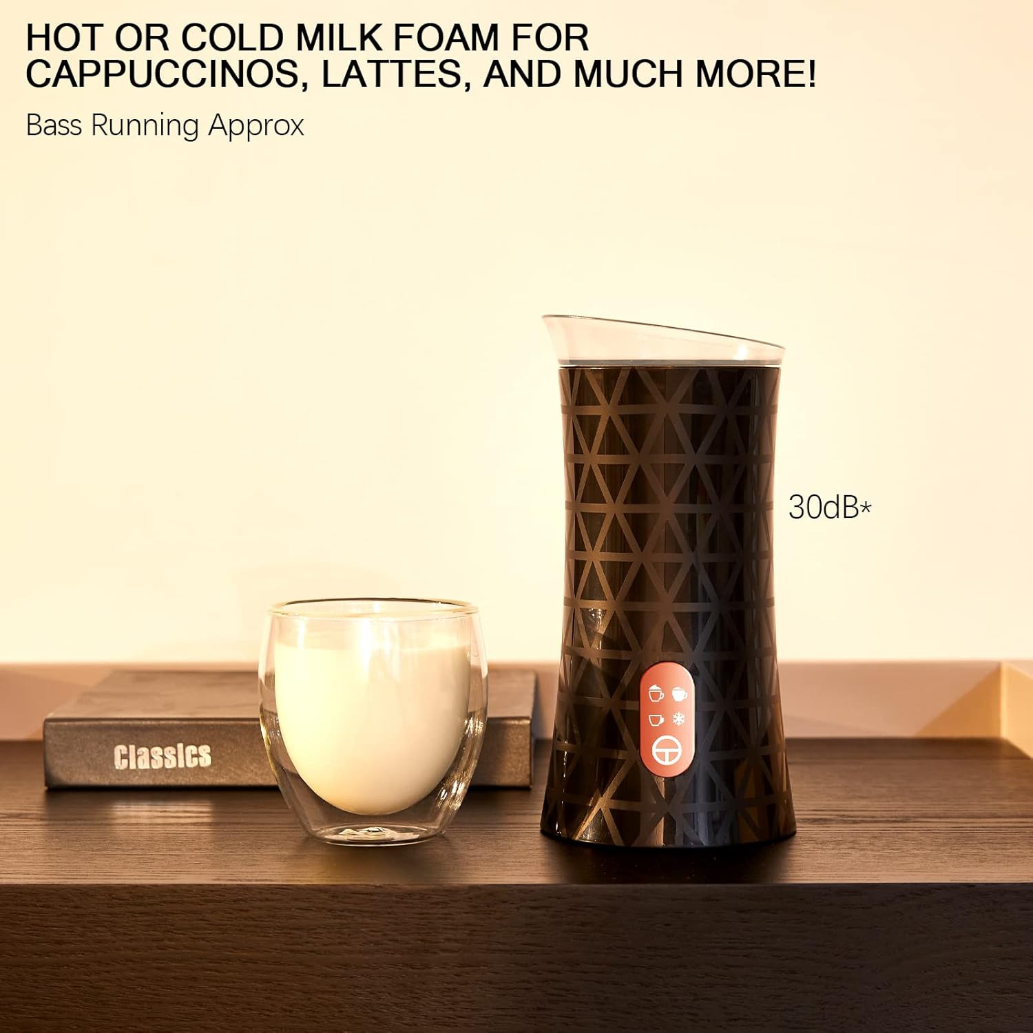 Mousseur à Lait Électrique 4-en-1 - Chaud/Froid pour Cappuccino et Latte Art Maison