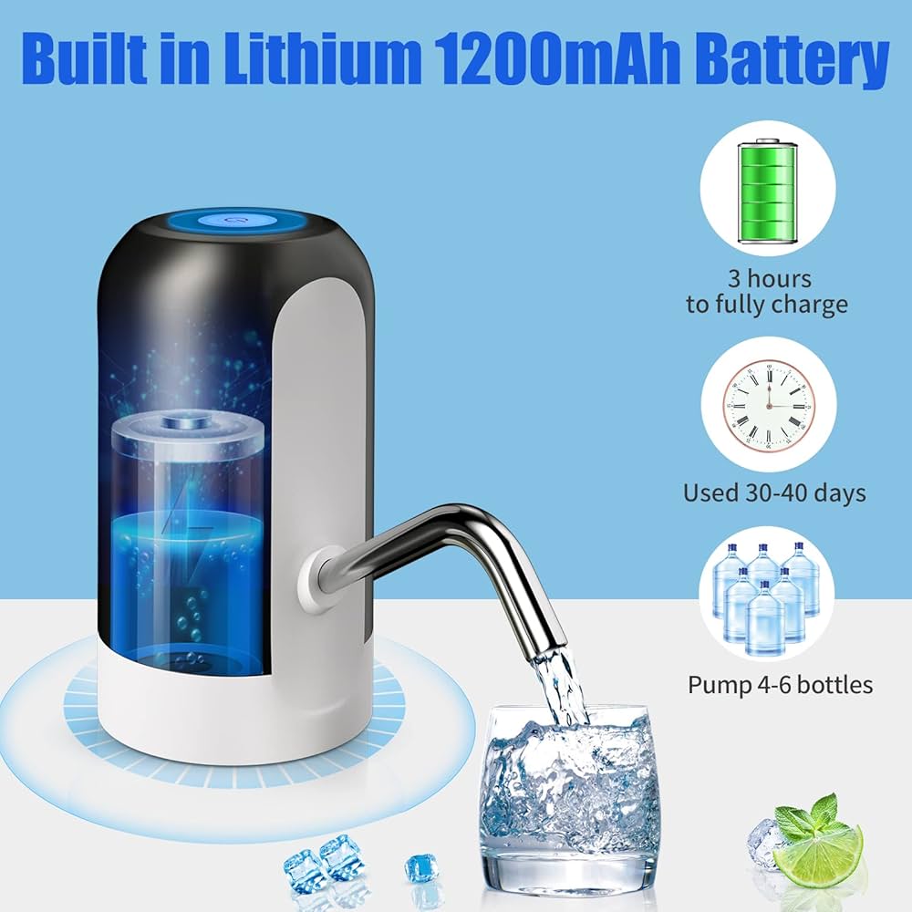 Pompe à Eau Électrique Automatique Rechargeable - Distributeur Universel pour Bouteilles