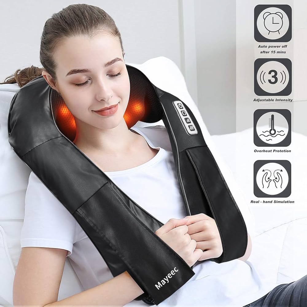 Masseur cervical électrique – Relaxation chauffante pour nuque, épaules et dos