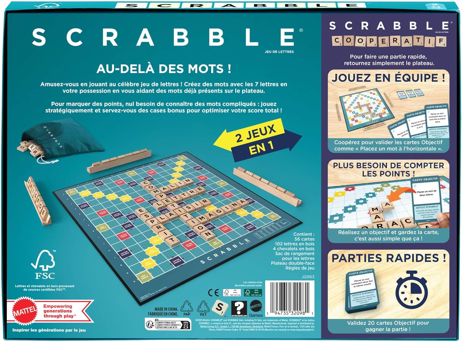 Scrabble Classique - Jeu de Société de Lettres en Français