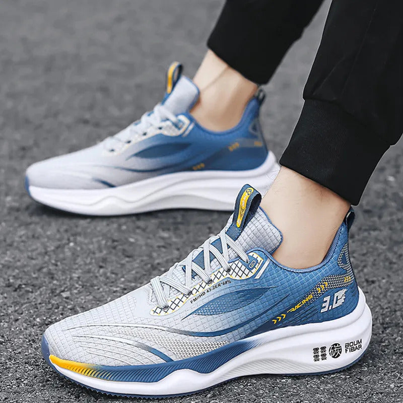 Sneakers Performance Bleu/Blanc - Baskets Running Confort Maximum Design Sportif