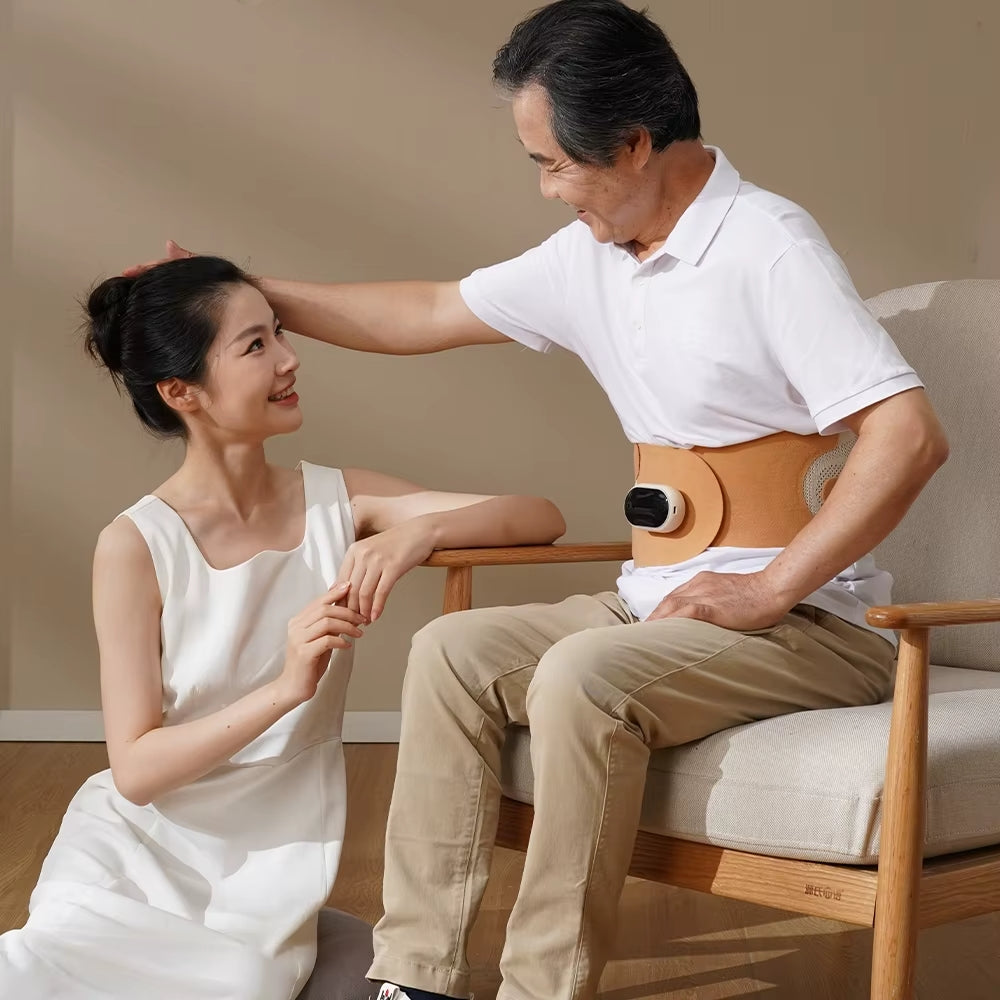 Ceinture Lombaire de Massage Chauffante & Vibrante – Soulage le Dos et la Taille