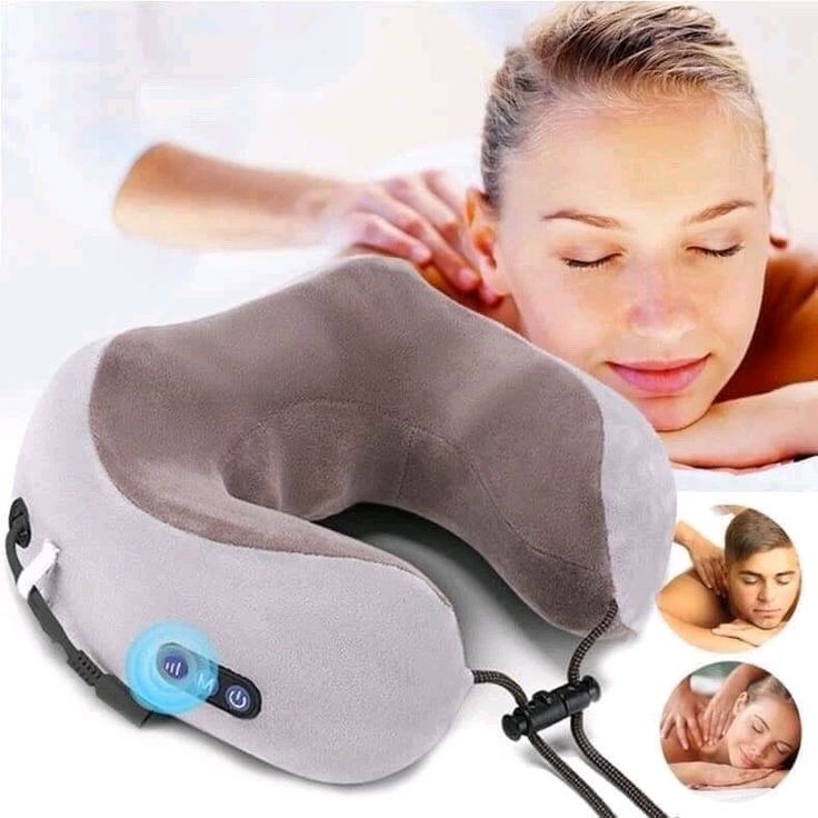 Coussin de massage cervical en U – 3 modes de vibration, soutien nuque & épaules