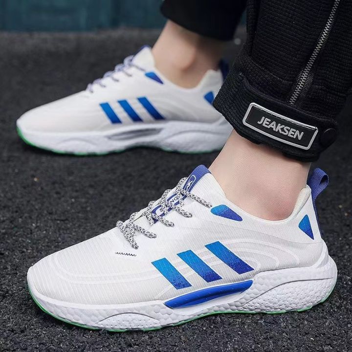 Chaussures de Sport Respirantes – Blanc & Bleu – Ultra Confort et Légèreté