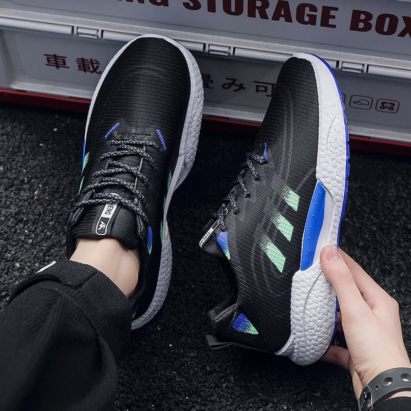 Chaussures de Sport Noires – Légères & Respirantes – Semelle Confort Premium