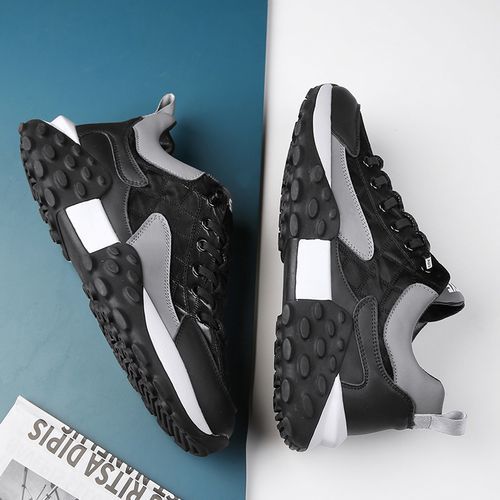 Baskets Homme Noir & Gris – Confort et Style Urbain