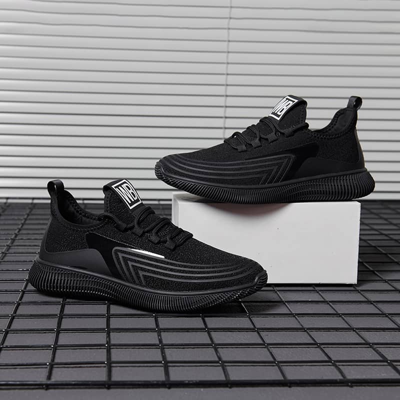 Chaussures de Sport Noir – Ultra Confort, Légères et Antidérapantes