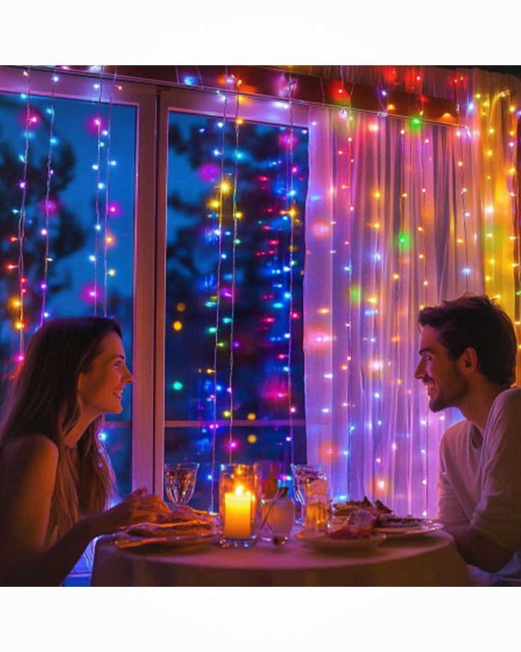 Guirlande rideaux multicolore 3m/3m