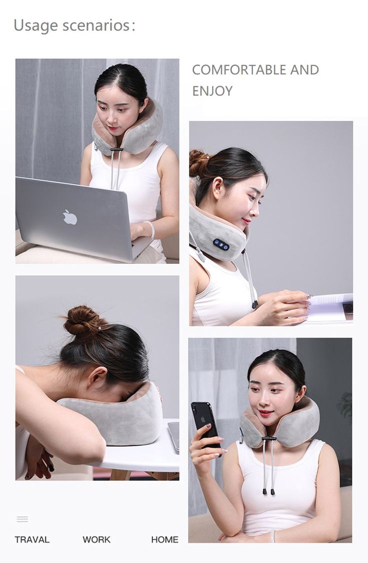 Coussin de massage cervical en U – 3 modes de vibration, soutien nuque & épaules
