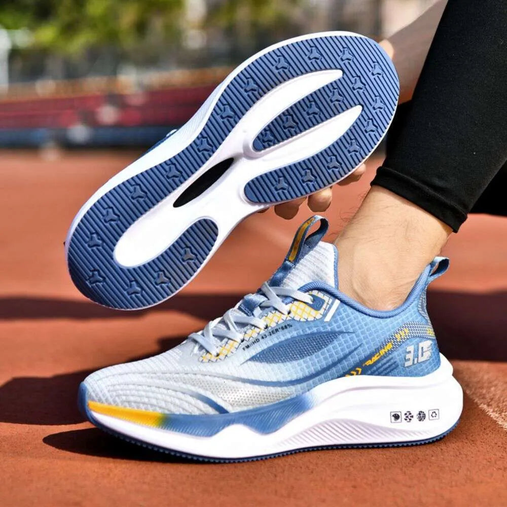 Sneakers Performance Bleu/Blanc - Baskets Running Confort Maximum Design Sportif