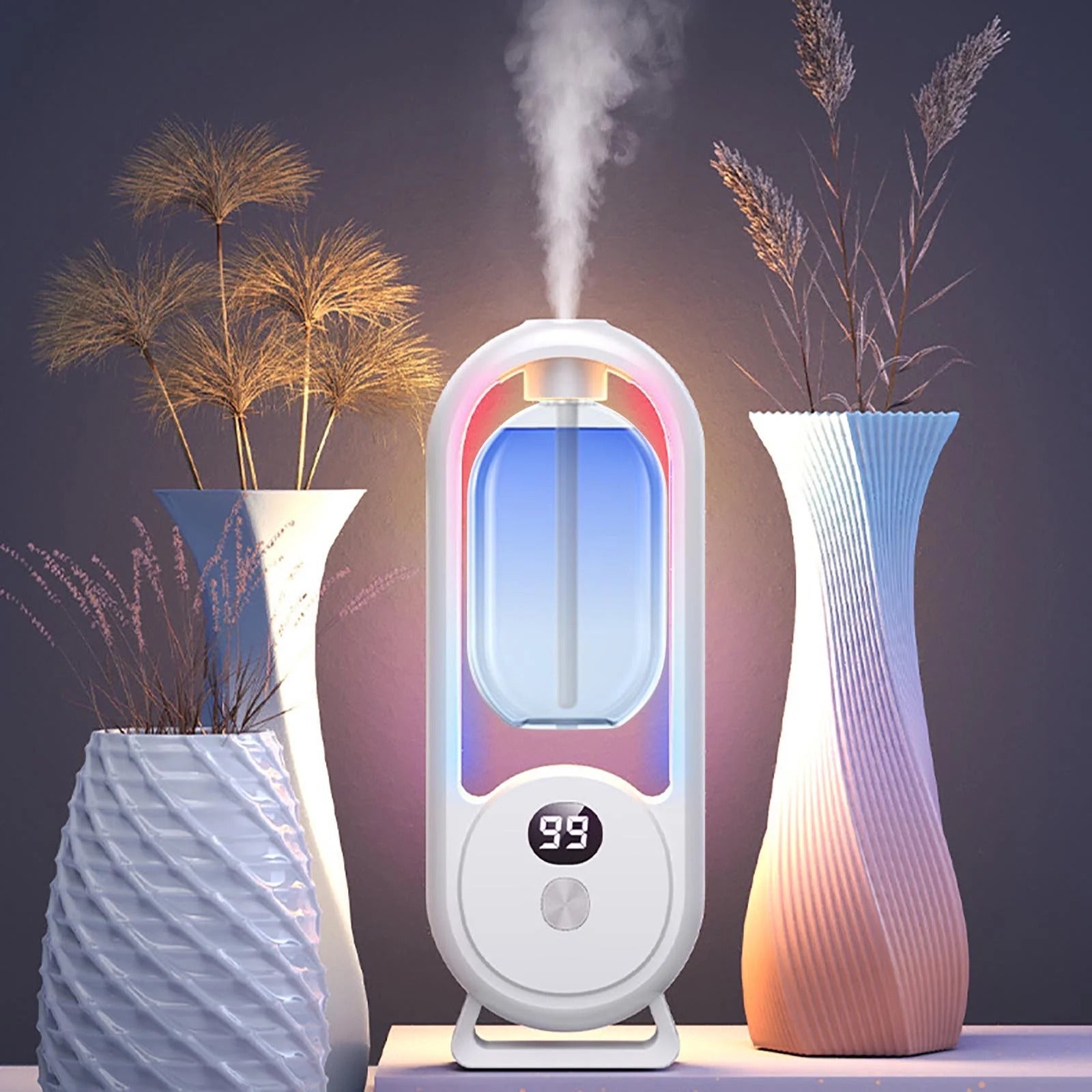 Diffuseur d'Arômes Automatique LED - Humidificateur d'Air Intelligent avec Lumière Ambiance
