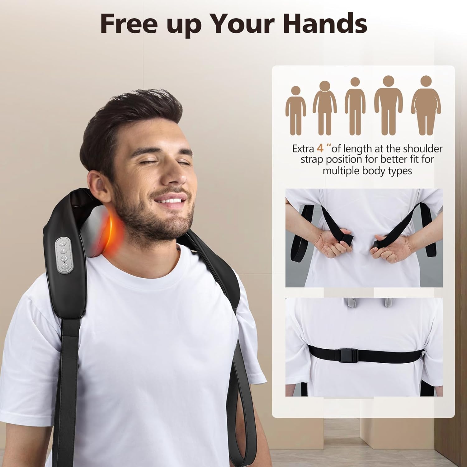 Masseur Cervical - Appareil de Massage Cou et Épaules avec Chauffage Infrarouge