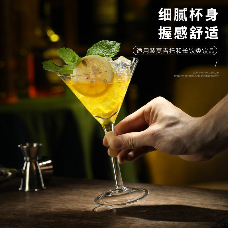 Verre à Cocktail Martini Triangulaire : 1 paquet de 6 verres