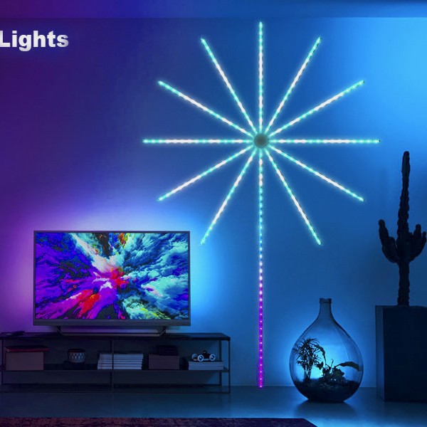 Guirlande LED RGB Feu d'Artifice - Contrôle Bluetooth par Application - Lumières Décoratives Intelligentes"