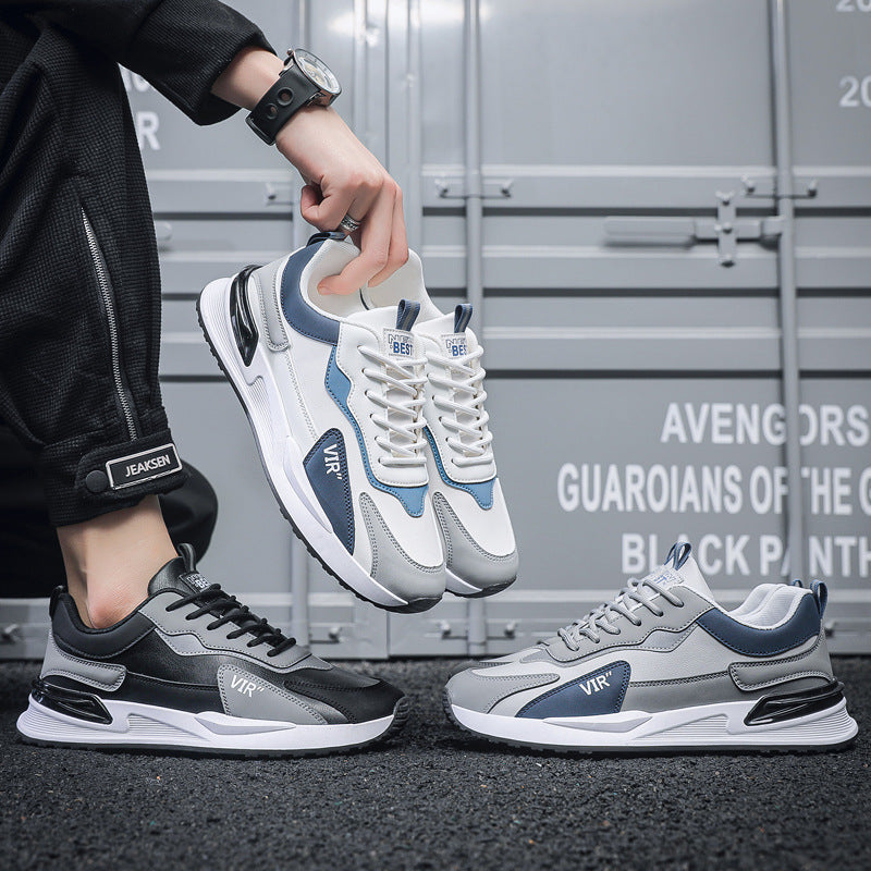 Baskets VIR Air Max - Sneakers Homme Coussin d'Air Gris/Blanc Style Rétro