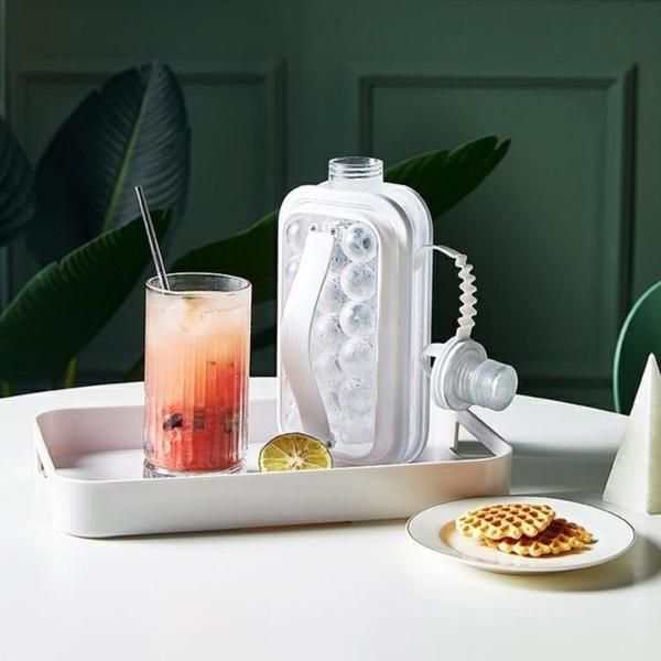 Bouteille bac à glaçons 2-en-1 – Ice Ball Maker étanche & portable