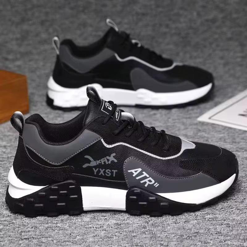 Baskets Homme Noir & Gris – Confort et Style Urbain